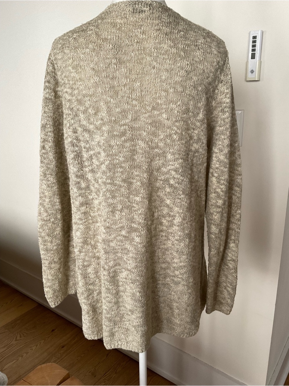 Massimo Dutti Linen Blend Open Knit Sweater Beige XL Spain - Picture 9 of 9
